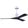 52" Matthews Nan White and Black Outdoor Ceiling Fan with Remote