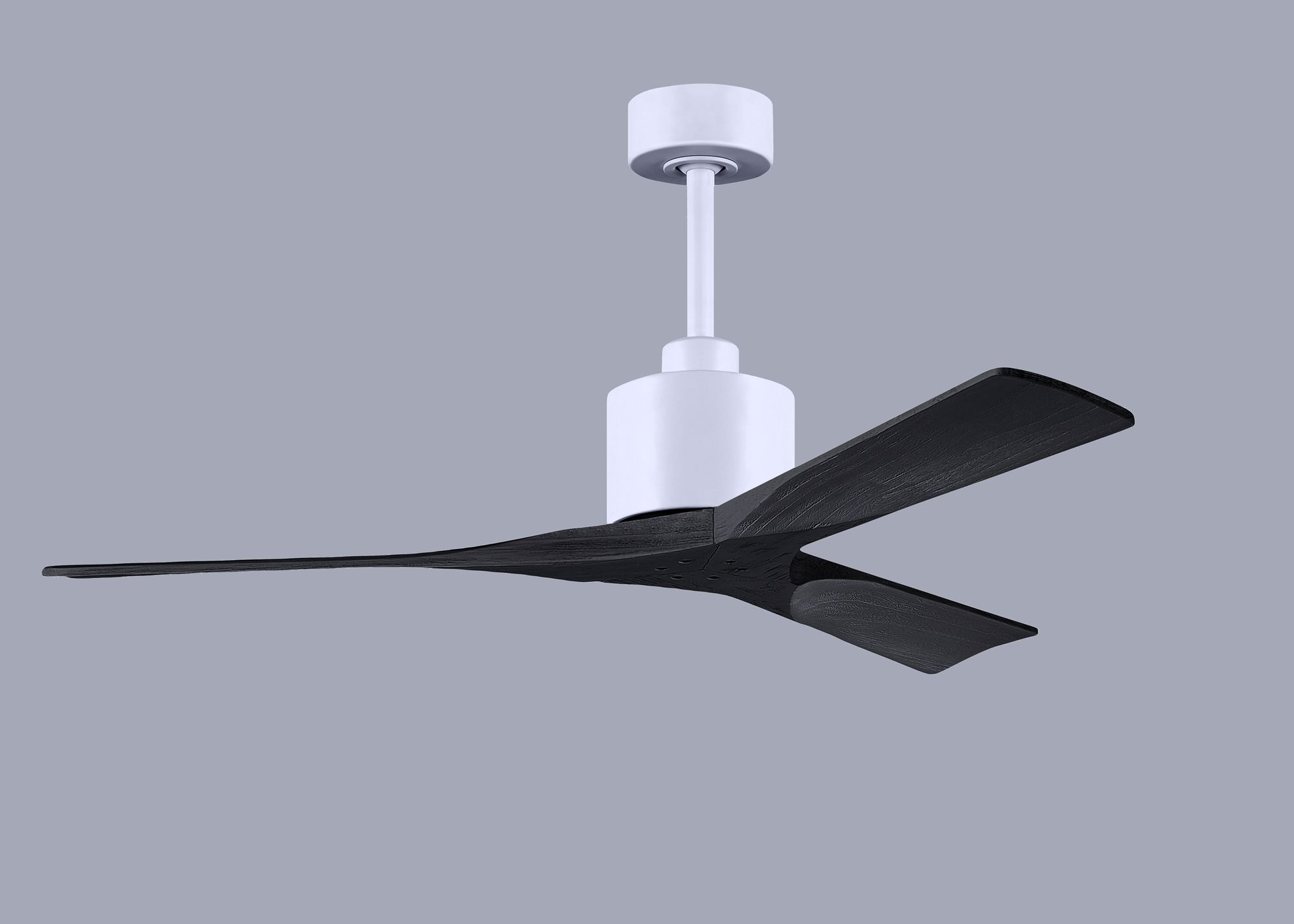 Image 3 52" Matthews Nan White and Black Outdoor Ceiling Fan with Remote more views