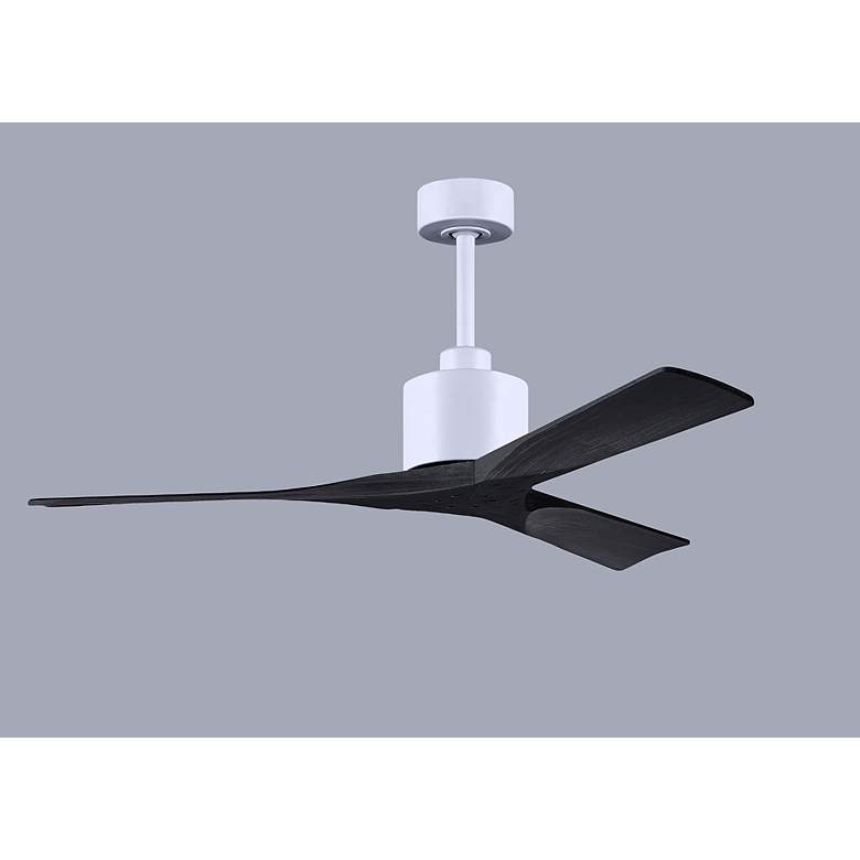 Image 3 52" Matthews Nan White and Black Outdoor Ceiling Fan with Remote more views