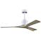 52" Matthews Nan White and Gray Ash Outdoor Ceiling Fan with Remote