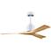 52" Matthews Nan White and Maple Outdoor Ceiling Fan with Remote
