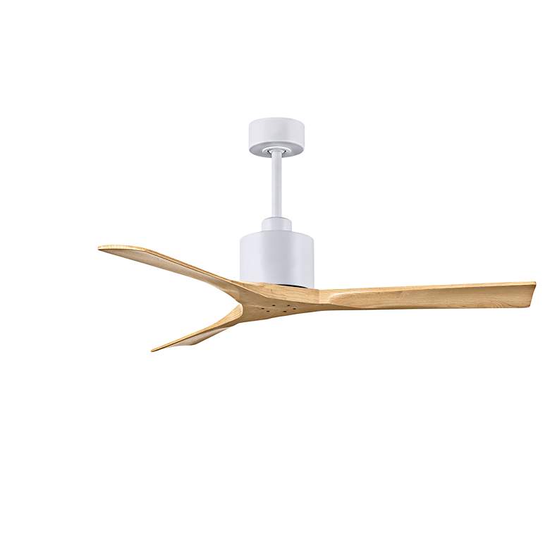 Image 2 52" Matthews Nan White and Maple Outdoor Ceiling Fan with Remote more views