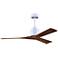 52" Matthews Nan White and Walnut Outdoor Ceiling Fan with Remote