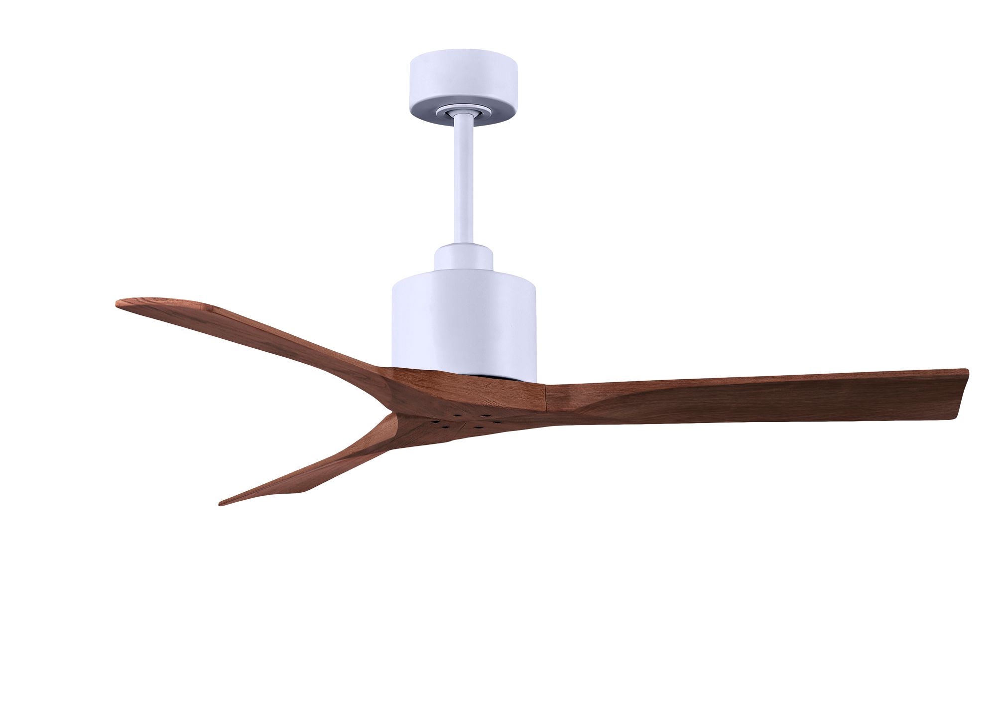Image 2 52" Matthews Nan White and Walnut Outdoor Ceiling Fan with Remote more views