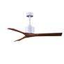 2_52" Matthews Nan White and Walnut Outdoor Ceiling Fan with Remote more views