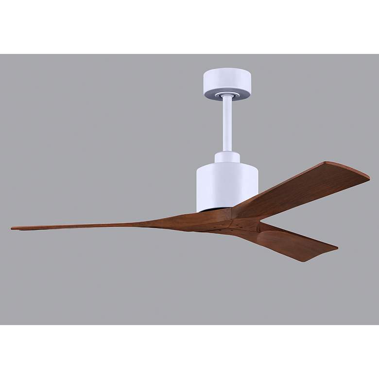 Image 5 52" Matthews Nan White and Walnut Outdoor Ceiling Fan with Remote more views