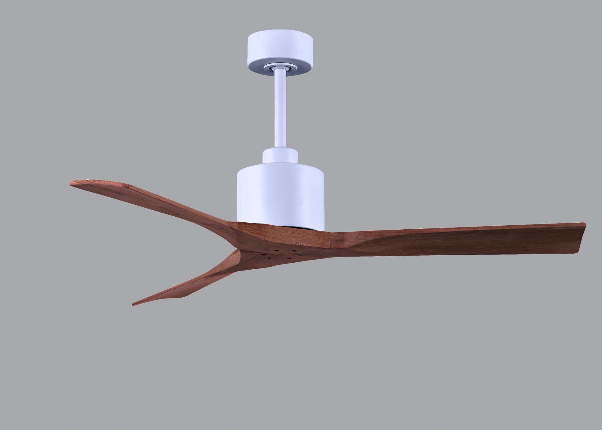 Image 6 52" Matthews Nan White and Walnut Outdoor Ceiling Fan with Remote more views
