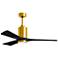 52" Matthews Patricia-3 Brass and Black LED Ceiling Fan