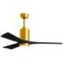 52" Matthews Patricia-3 Brass and Black LED Ceiling Fan