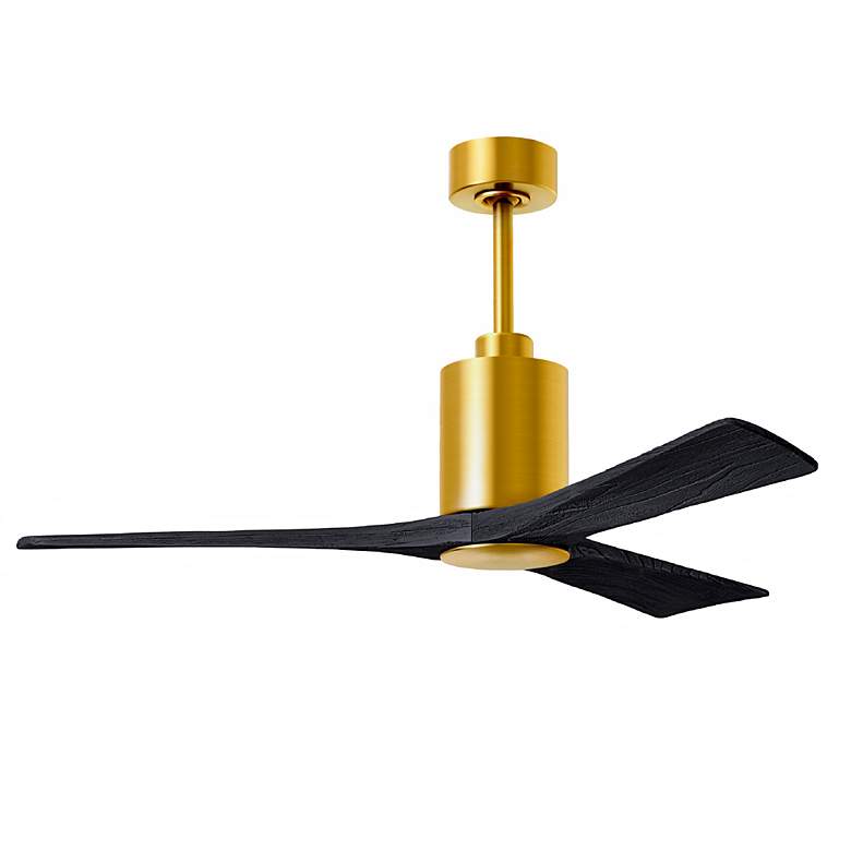 Image 2 52" Matthews Patricia-3 Brass and Black LED Ceiling Fan more views
