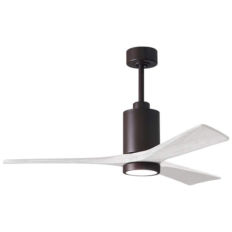 Image 1 52 inch Matthews Patricia-3 Bronze and White Damp Rated Ceiling Fan