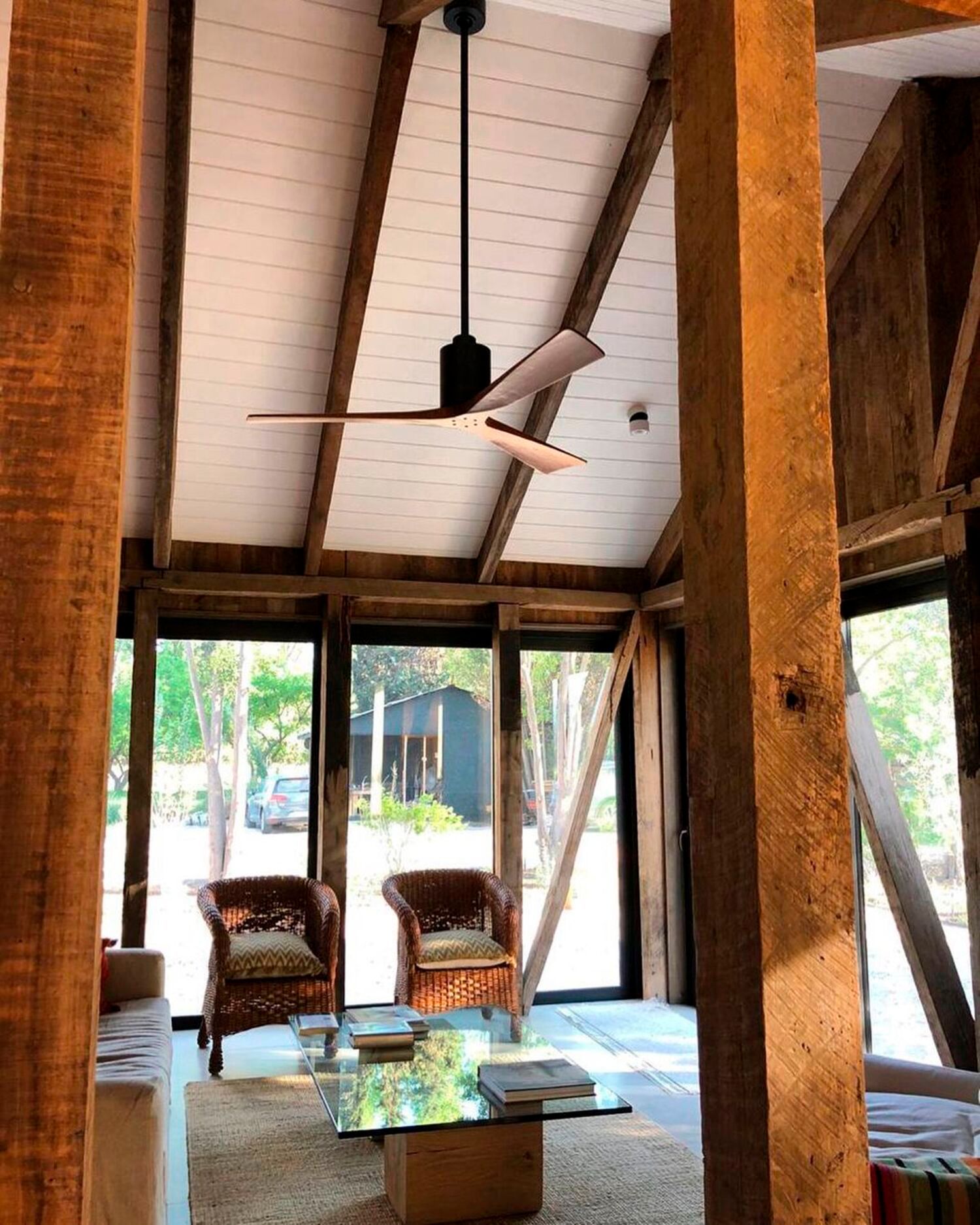 Image 5 52" Matthews Patricia-3 Bronze Walnut LED Damp Ceiling Fan with Remote more views