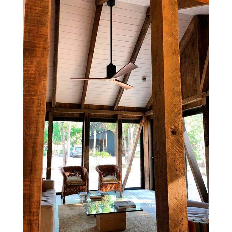 Image 5 52" Matthews Patricia-3 Bronze Walnut LED Damp Ceiling Fan with Remote more views