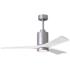 52" Matthews Patricia-3 Brushed Nickel White LED Ceiling Fan