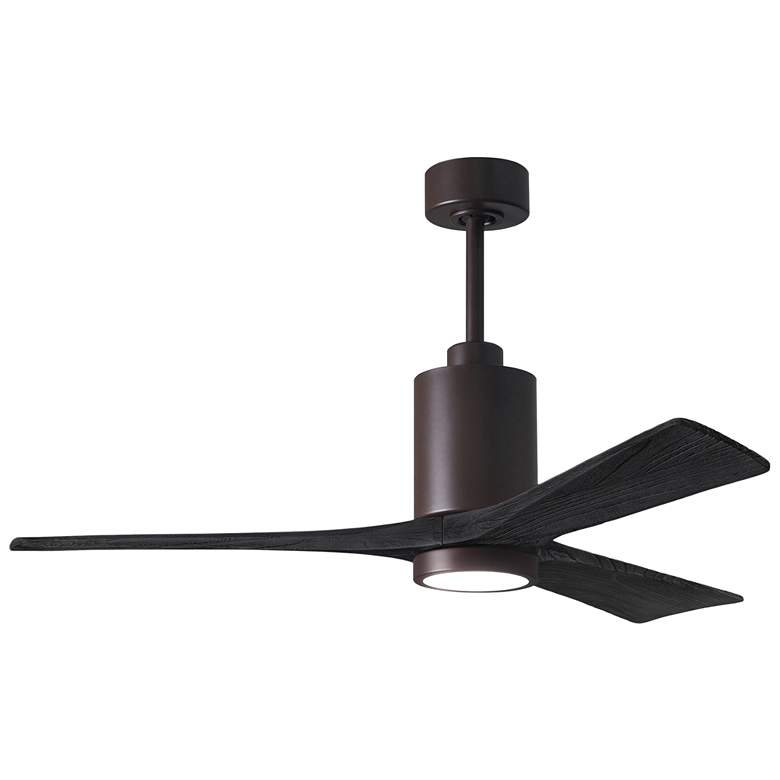 Image 1 52 inch Matthews Patricia-3 Damp LED Textured Bronze and Black Ceiling Fan