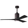 52" Matthews Patricia-3 Damp LED Textured Bronze and Black Ceiling Fan