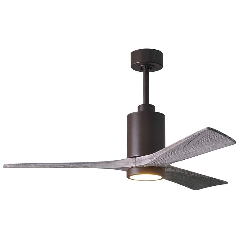 Image 1 52 inch Matthews Patricia-3 Damp LED Textured Bronze Barnwood Ceiling Fan
