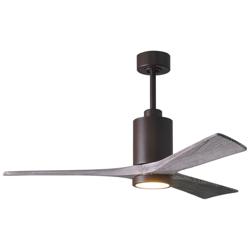 52&quot; Matthews Patricia-3 Damp LED Textured Bronze Barnwood Ceiling Fan