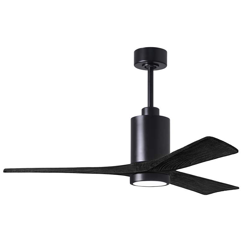 Image 1 52" Matthews Patricia-3 Damp Rated LED Matte Black Modern Ceiling Fan