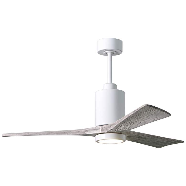 Image 2 52 inch Matthews Patricia-3 Gloss White LED Damp Ceiling Fan with Remote