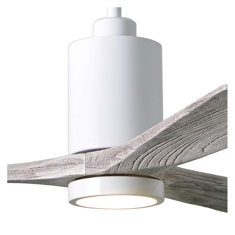 Image 3 52" Matthews Patricia-3 Gloss White LED Damp Ceiling Fan with Remote more views