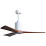 1_52" Matthews Patricia-3 Gloss White Walnut LED Ceiling Fan