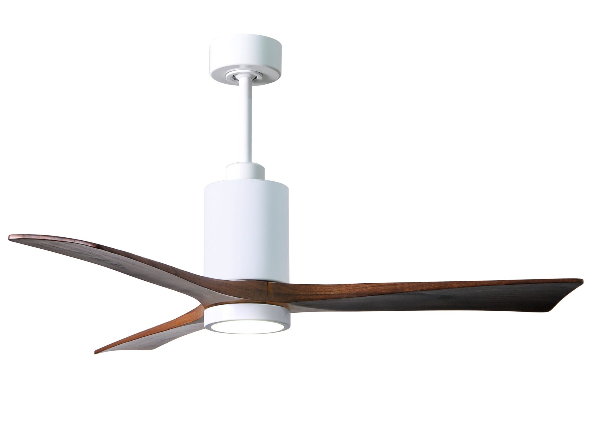 Image 2 52" Matthews Patricia-3 Gloss White Walnut LED Ceiling Fan more views