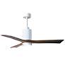 2_52" Matthews Patricia-3 Gloss White Walnut LED Ceiling Fan more views