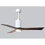 5_52" Matthews Patricia-3 Gloss White Walnut LED Ceiling Fan more views