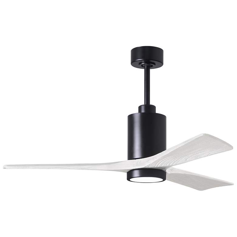 Image 1 52 inch Matthews Patricia-3 LED Damp Matte Black and White Ceiling Fan