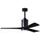 52" Matthews Patricia-3 Matte Black LED Ceiling Fan