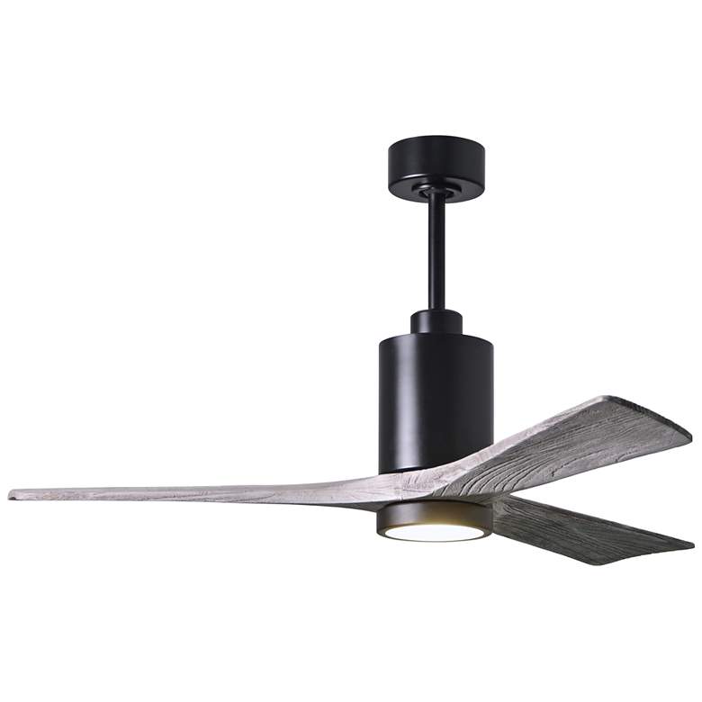Image 2 52" Matthews Patricia-3 Matte Black LED Damp Ceiling Fan with Remote