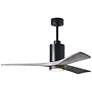 52" Matthews Patricia-3 Matte Black LED Damp Ceiling Fan with Remote
