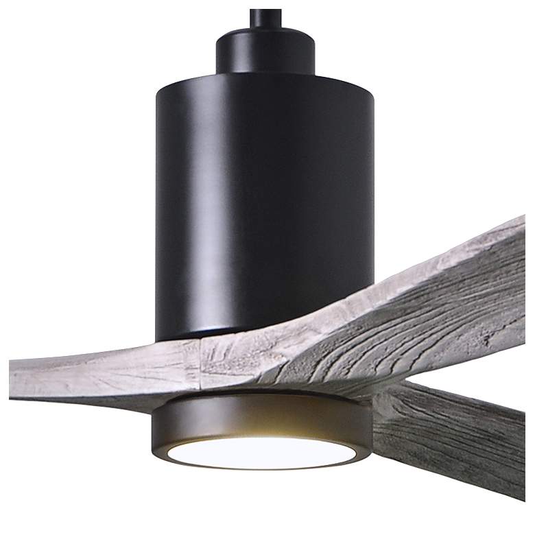 Image 3 52" Matthews Patricia-3 Matte Black LED Damp Ceiling Fan with Remote more views