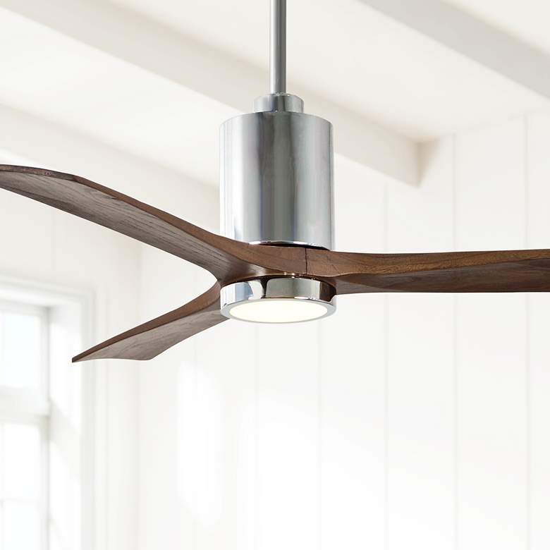 Image 1 52" Matthews Patricia-3 Polished Chrome LED Ceiling Fan with Remote