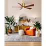 6_52" Matthews Patricia-5 Brass Walnut LED Ceiling Fan more views