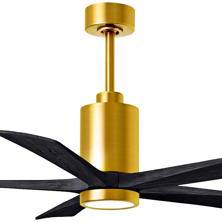 Image 2 52" Matthews Patricia-5 Brushed Brass Black LED Ceiling Fan more views