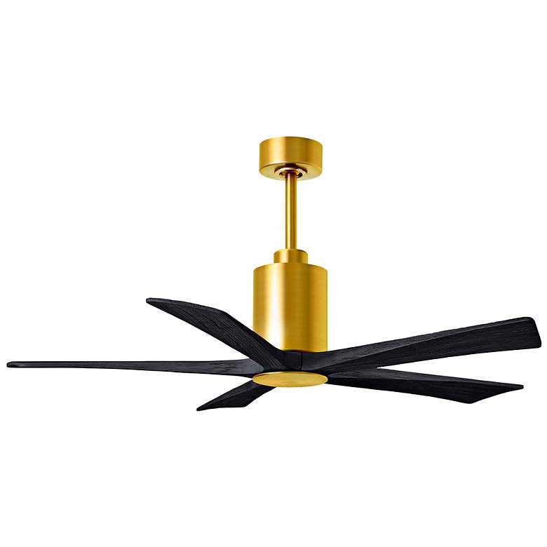 Image 3 52" Matthews Patricia-5 Brushed Brass Black LED Ceiling Fan more views