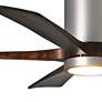 52" Matthews Patricia-5 Brushed Nickel LED Damp Rated Fan with Remote