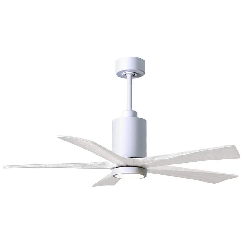 Image 1 52 inch Matthews Patricia-5 Gloss and Matte White Ceiling Fan