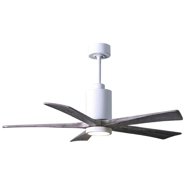 Image 1 52 inch Matthews Patricia-5 Gloss White and Walnut Ceiling Fan
