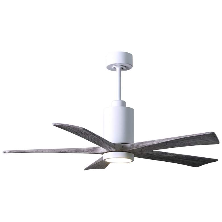 Image 1 52" Matthews Patricia-5 Gloss White and Walnut Ceiling Fan