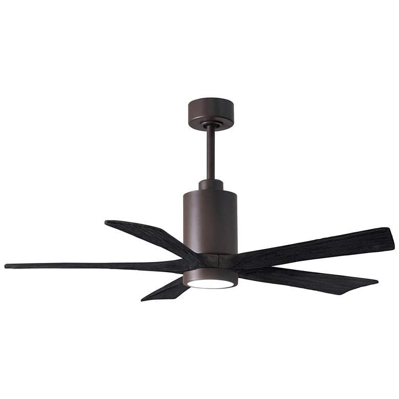 Image 1 52 inch Matthews Patricia-5 LED Damp Bronze Matte Black Ceiling Fan