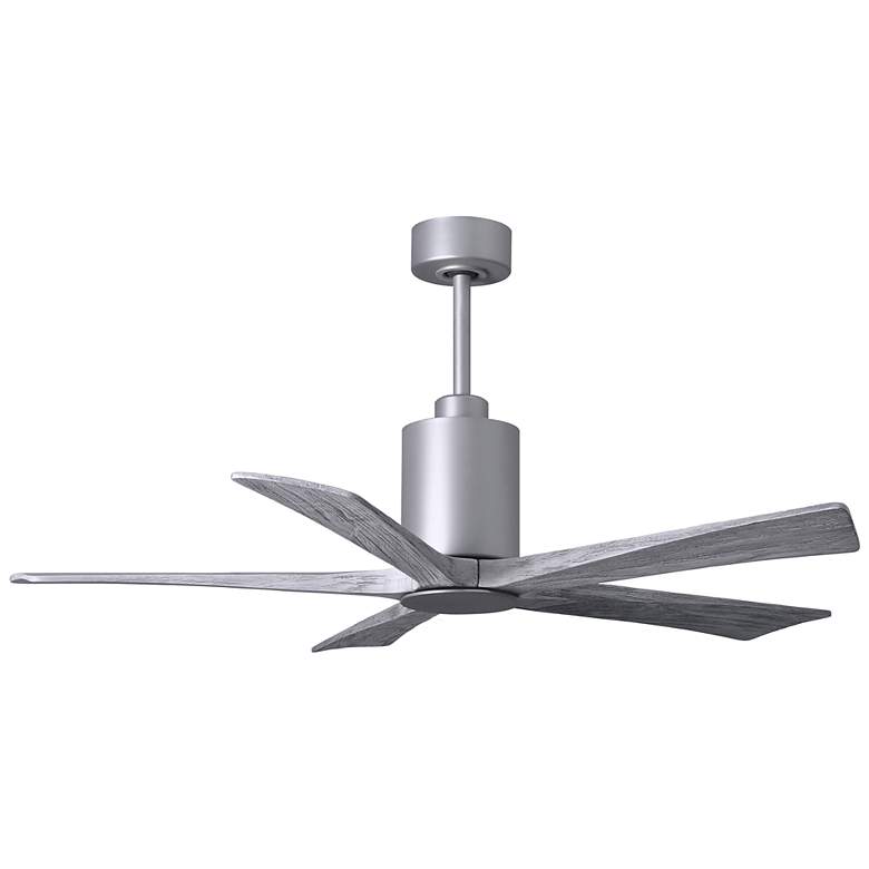 Image 2 52" Matthews Patricia-5 LED Damp Brushed Nickel Barn Wood Ceiling Fan more views