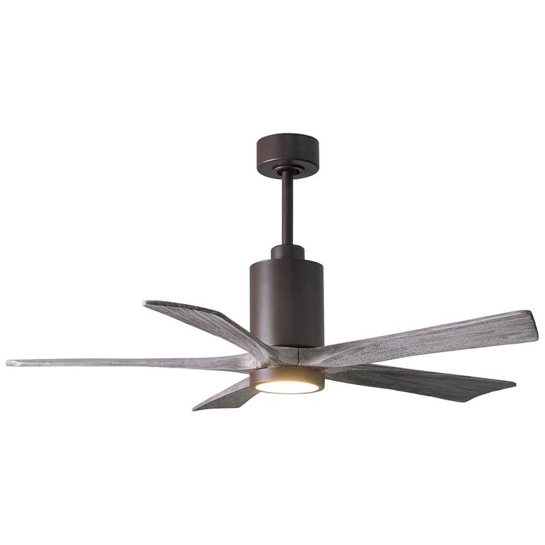 Image 1 52 inch Matthews Patricia-5 LED Damp Textured Bronze Barn Wood Ceiling Fan