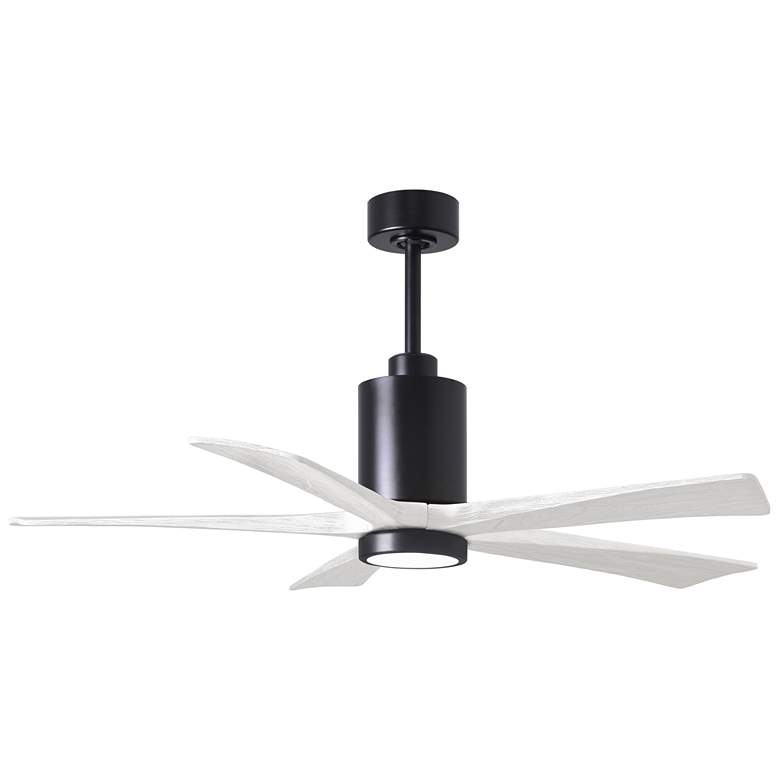 Image 1 52 inch Matthews Patricia-5 Matte Black and White Ceiling Fan