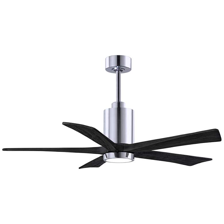 Image 1 52" Matthews Patricia-5 Polished Chrome and Black Ceiling Fan