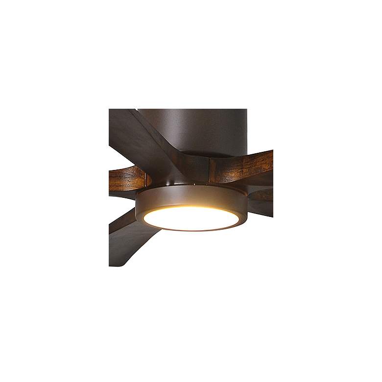 Image 4 52 inch Matthews Patricia-5 Textured Bronze Damp Rated LED Fan with Remote more views
