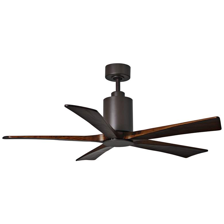 Image 5 52 inch Matthews Patricia-5 Textured Bronze Damp Rated LED Fan with Remote more views