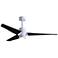 52" Matthews Super Janet Gloss White Black LED Ceiling Fan